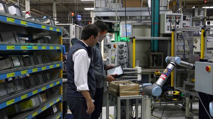 優傲機器人在thyssenkrupp Bilstein的部署狀況。此一部署讓該公司得以輕易擴展業務，不再為失業率低、勞動力短缺所苦。
