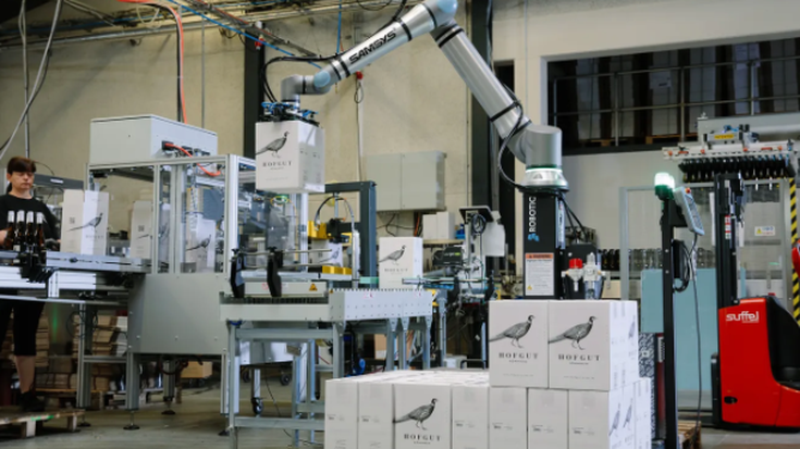 Paletização com cobots