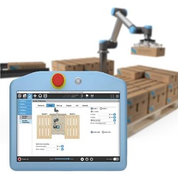 De PackMate van Nordbo Robotics is een flexibele URCap-software voor efficiënt end-of-line palletiseerwerk. Creëer je eigen op maat gemaakte stackpatroon via de gratis online tool PackLab en upload het bestand naar je robot. Vervolgens voert PackMate het programma uit. Verkrijgbaar in EMEA, Noord-Amerika, Midden- en Zuid-Amerika.