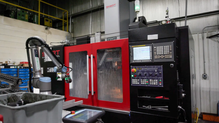 Alimentación de máquinas con robots colaborativos