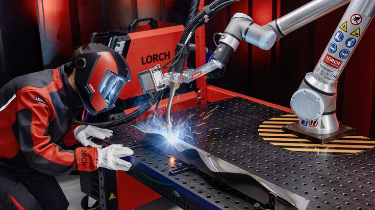 Lorch’s SeamPilot technology coupled with a Universal Robots cobot doing a welding task.