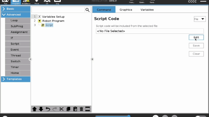 Execute URScript