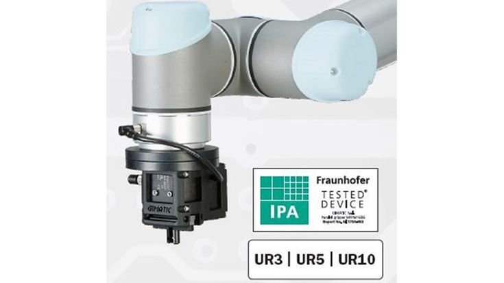 A garra paralela da Gimatic é compatível com instalação plug and play dos cobots da Universal Robots.