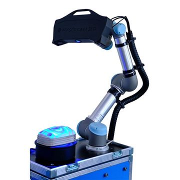 Evatronix 3D-skanningsystem integrerar eviXscan 3D Heavy Duty Optima-skanner med UR-cobotar för kontinuerlig kvalitetskontroll och effektiv QC. Tillgänglig i norra Europa och Storbritannien, västra Europa, Förenade Arabemiraten, Turkiet, Spanien, Malta, Portugal, Italien, Grekland, Frankrike, östra Europa, Ryssland och Baltikum.