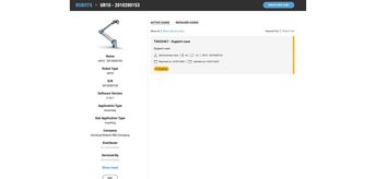 Los usuarios de myUR pueden acceder rápidamente al estado de su ticket para cada robot.