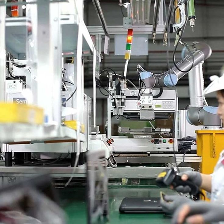 1 cobot e 8 máquinas alimentadas! Usando todo o potencial da robótica colaborativa e uma integração altamente coreografada, um único cobot consegue lidar com 8 máquinas distintas.
