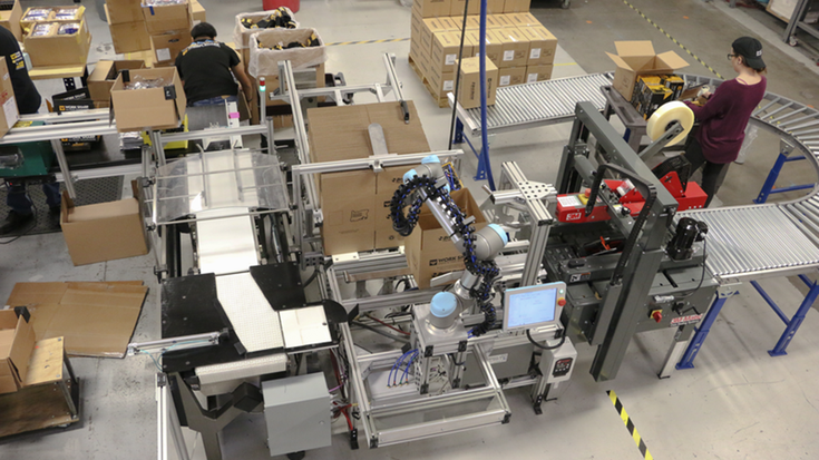 Ứng dụng robot cộng tác trong đóng gói hàng hóa