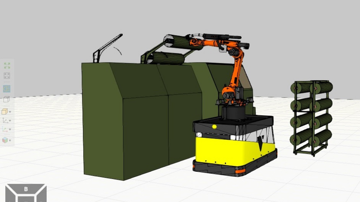 Mittels einer Hubautomatik ließe sich der Prozess des Walzenwechsels bei den Wagenfelder Spinnereien automatisieren. Dies würde die Mitarbeiter von einer sehr eintönigen Aufgabe entlasten (© Textil vernetzt).