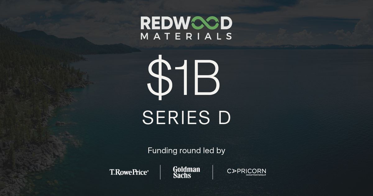 Redwood Materials raises over $1 billion in Series D investment round