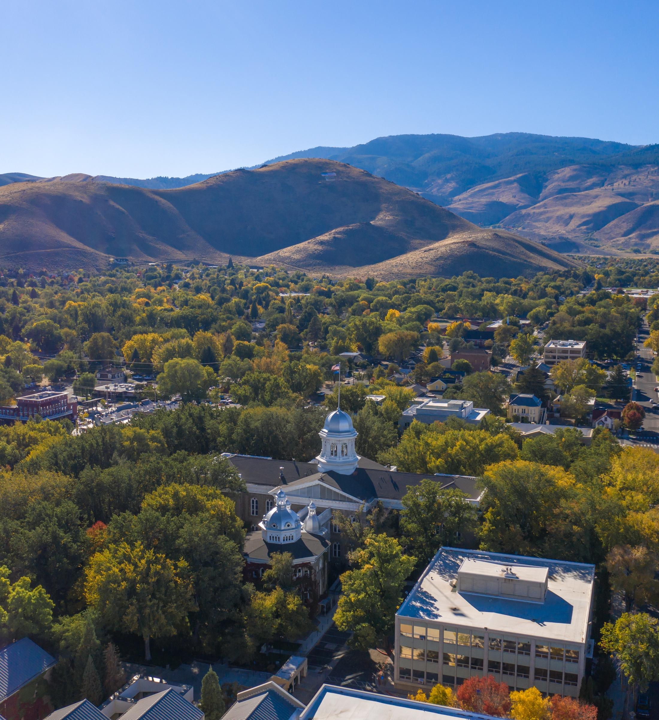 Aerial of Carson City, Nevada