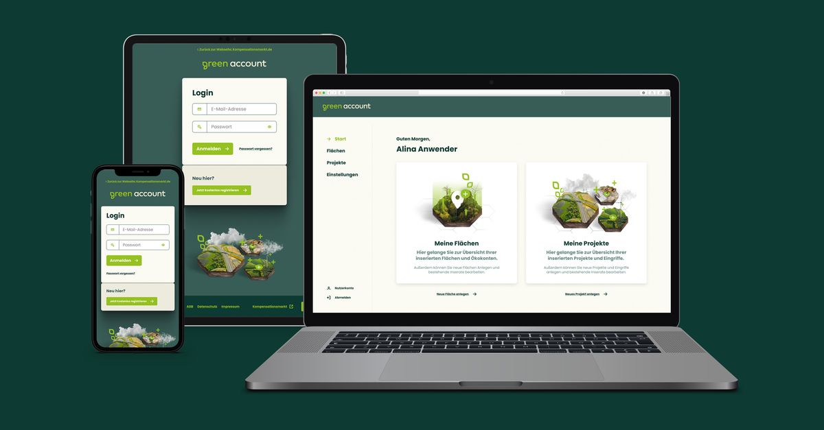 green account Brand Building: Digitaler Marktplatz für Ökopunkte
