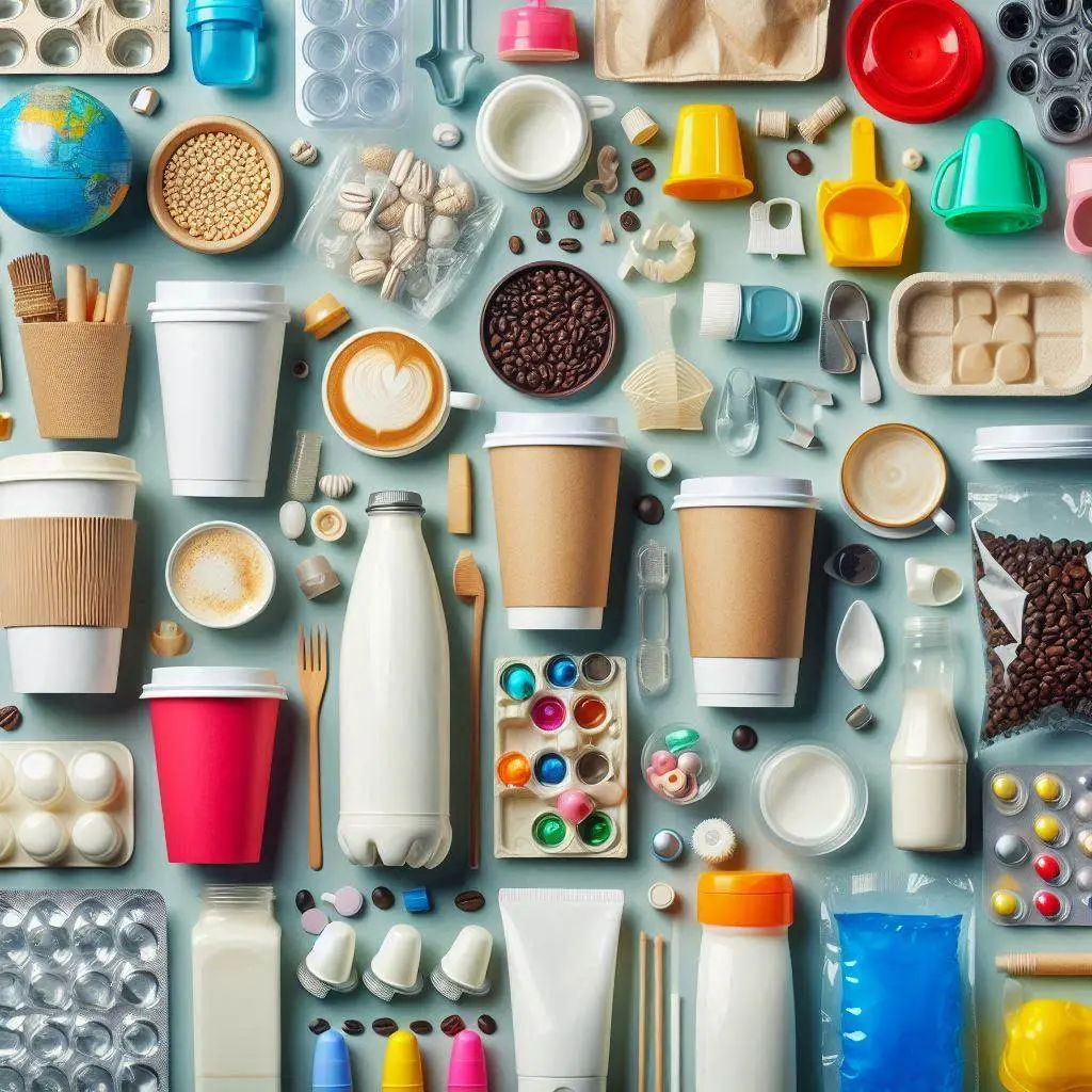 The picture gives an insight into bioplastics applications