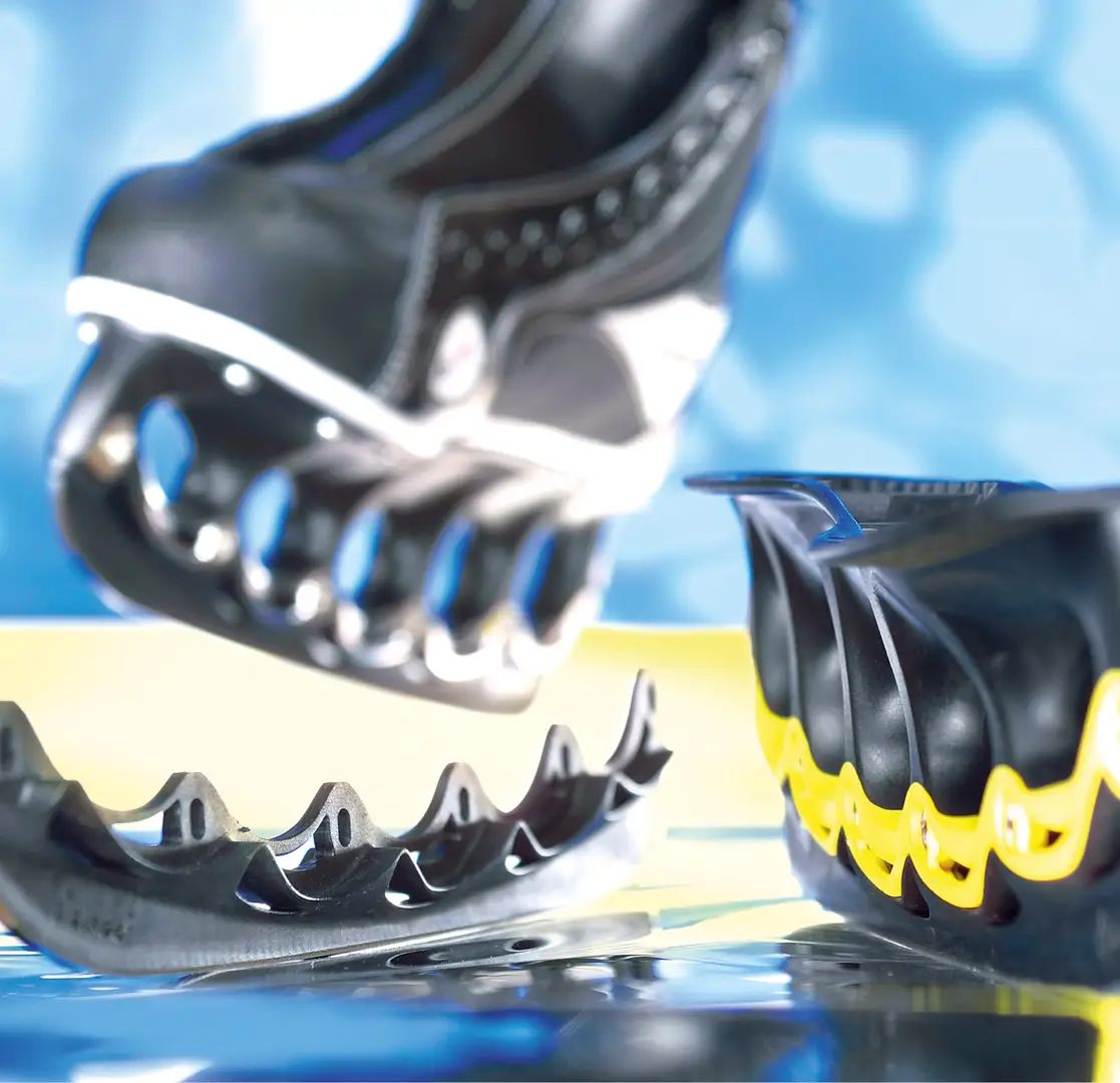 Ice skate blade holder