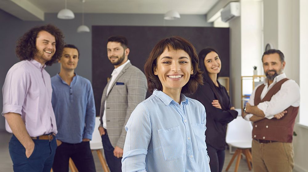 Group of colleagues standing together