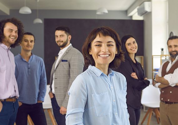 Group of colleagues standing together