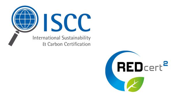ISCC PLUS und REDcert² Logo