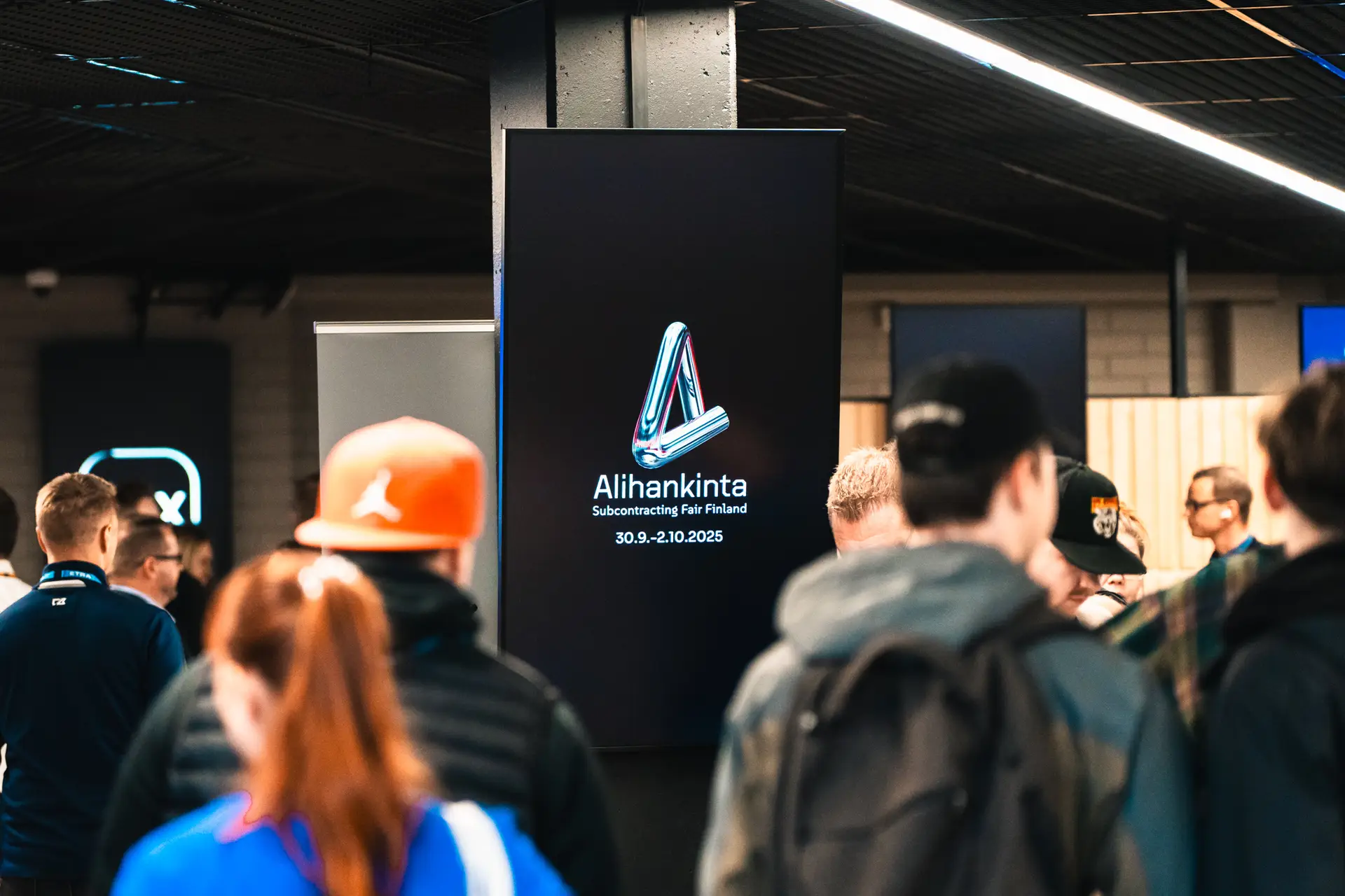 photo from Alihankinta 2024 with sign showing 2025 fair dates