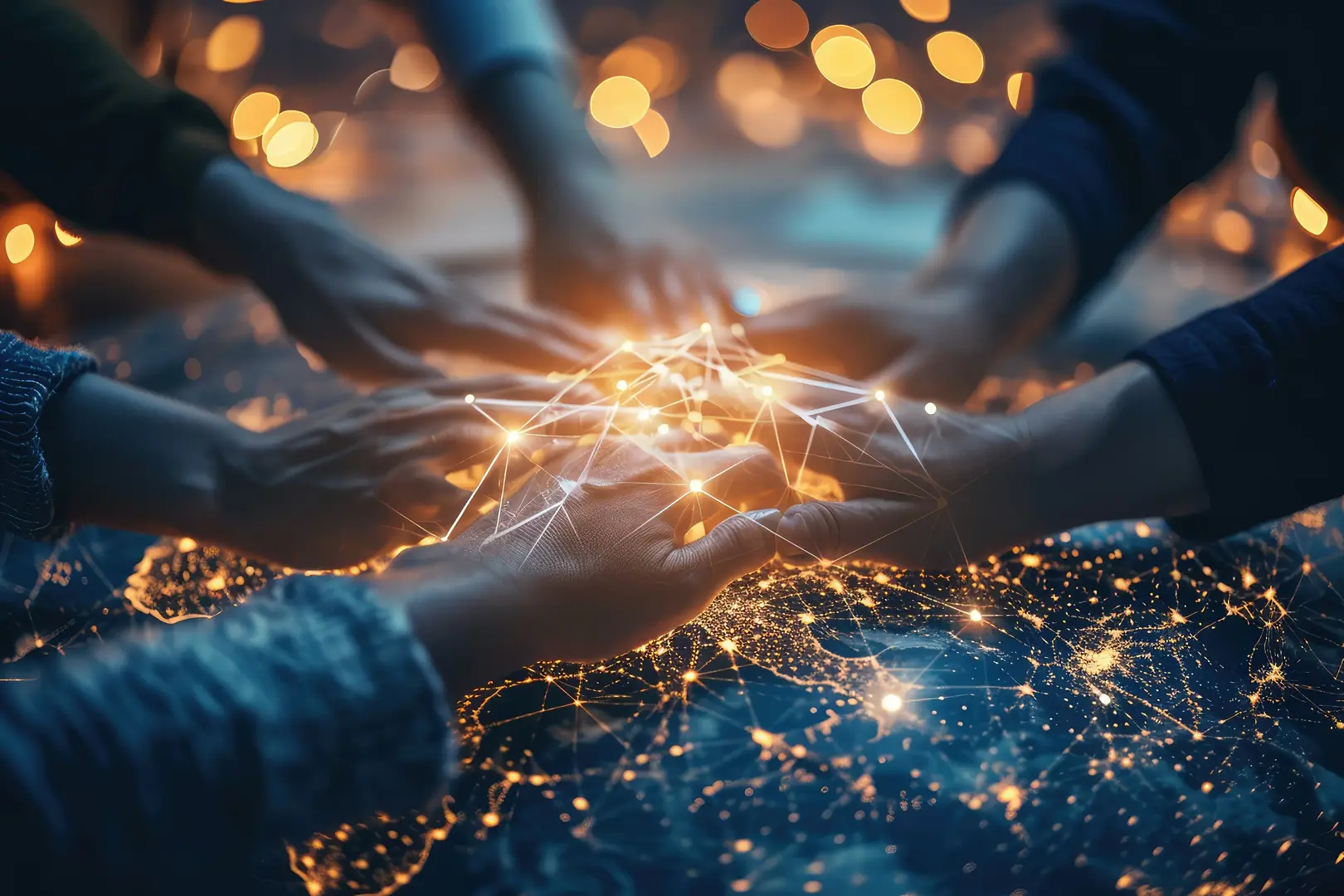 Connected hands