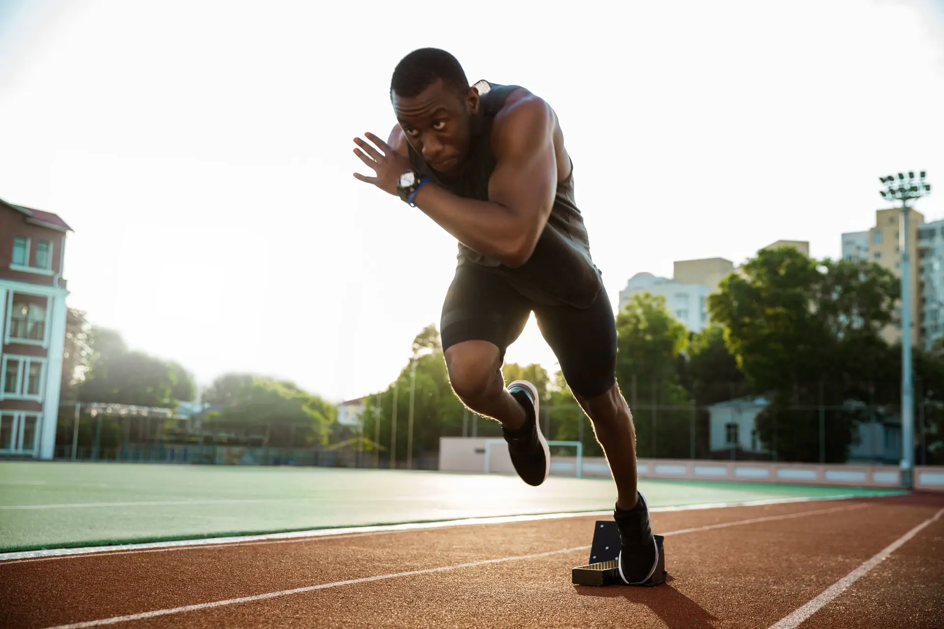athlete running