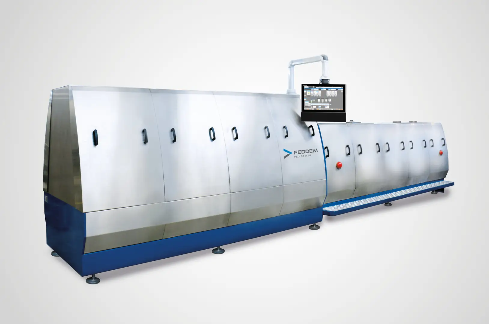 FED 82 MTS Doppelschneckenextruder für technischen Kunststoff mit Steuerung und Seitenaggregaten – Produktfoto für Compoundeure