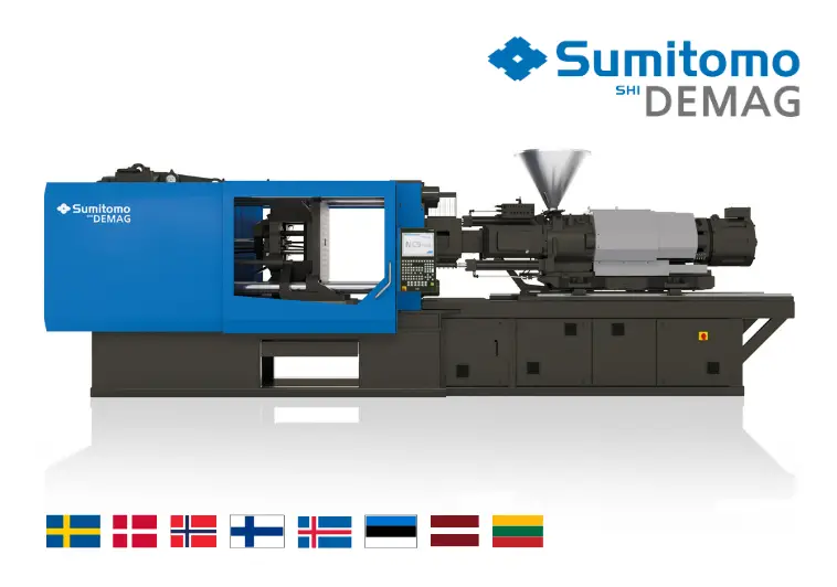 Photo of an injetion moulding machine from Sumitomo Shi Demag