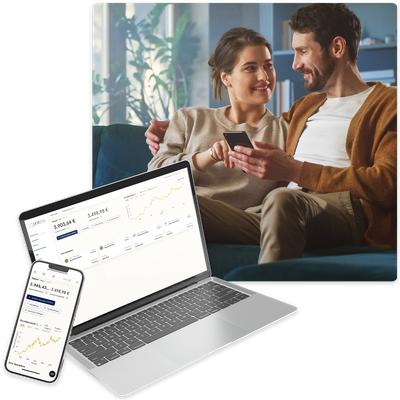 Ansicht am PC von einem Kundenportal.