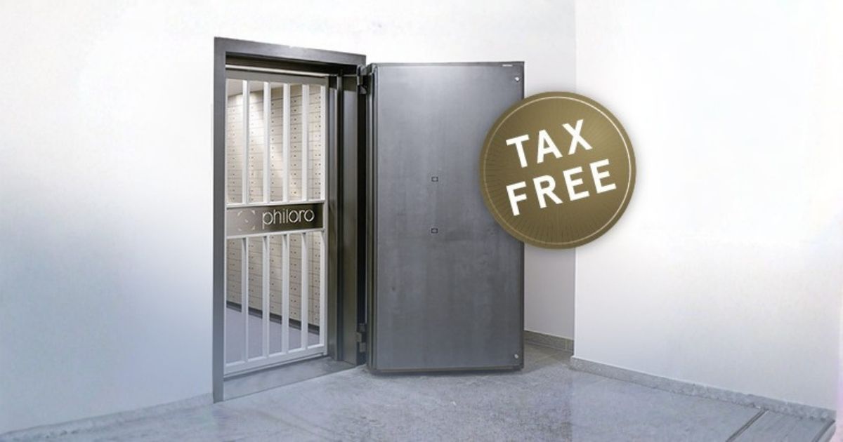 Zollfreilager für Edelmetalle Bild einer geöffneten Tresortür.