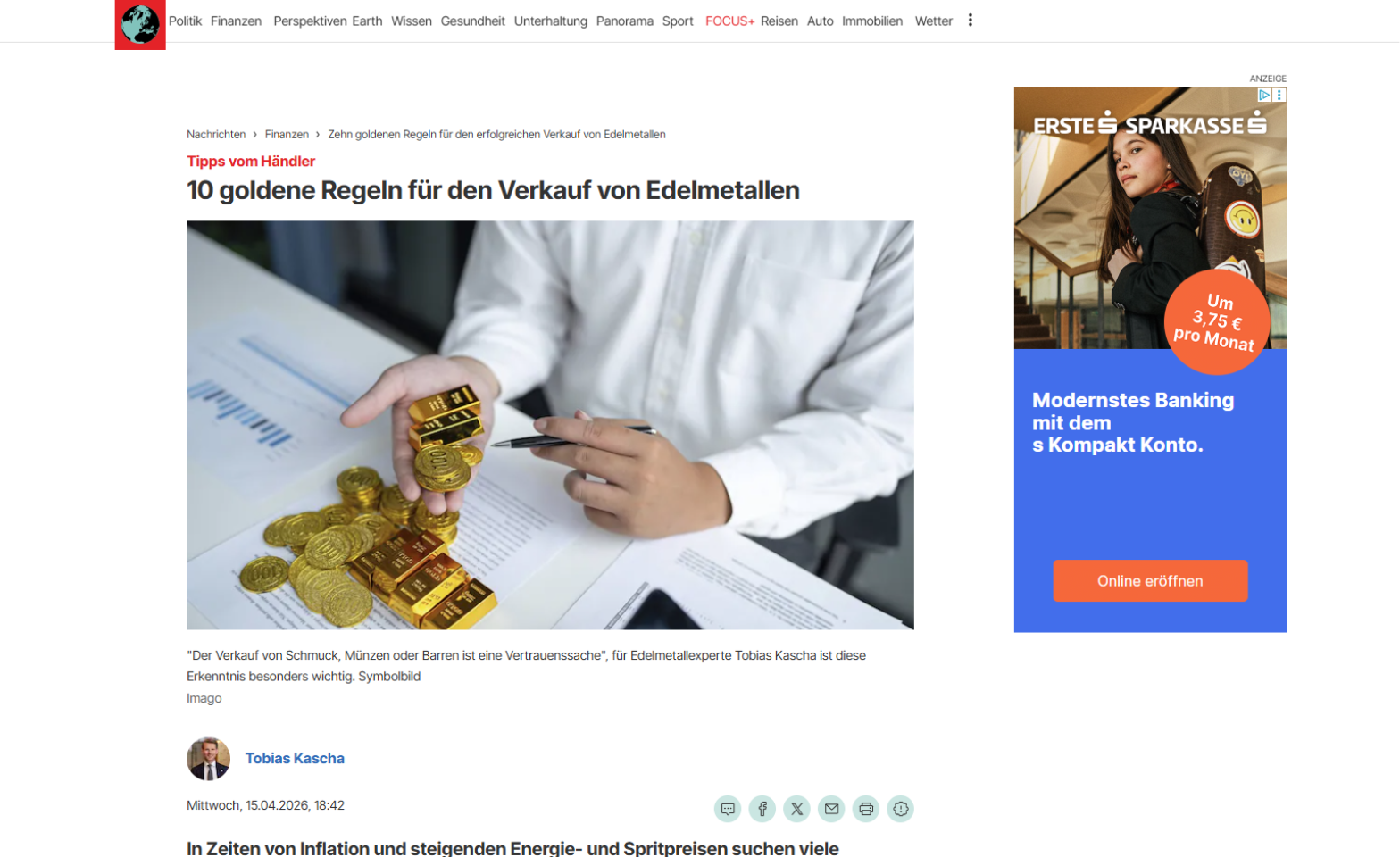 10 goldene Regeln für den Verkauf von Edelmetallen.