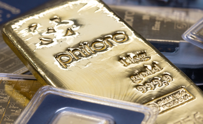 Verschiedene Goldbarren von philoro.