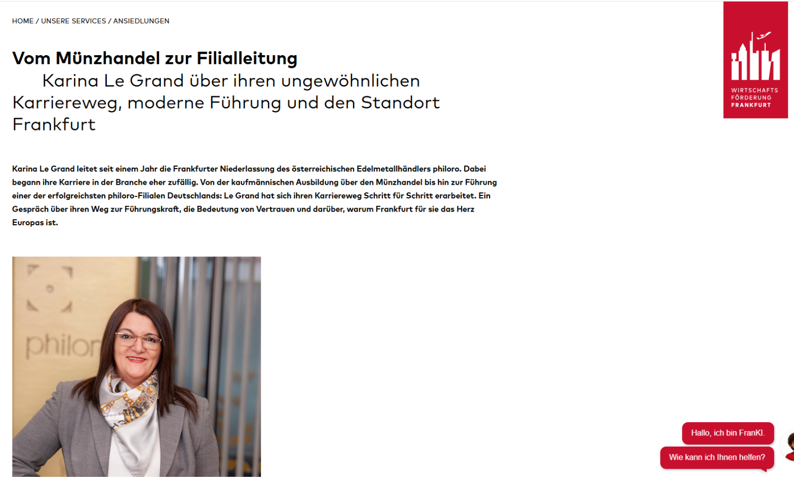 Filialleiterin Karina Le Grand im Interview.
