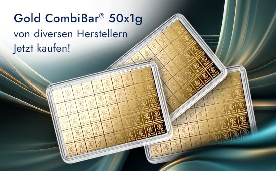 Gold CombiBar® 50 x 1 g diverse Hersteller