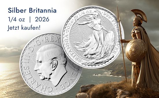 Silber Britannia 1/4 oz - 2026 Grafik einer Silber Britannia 1/4 oz - 2026