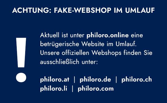Achtung Fake Webshop Warnhinweis vor einem Fake-Webshop mit gültigen Webshop-Adressen auf blauem Hintergrund.