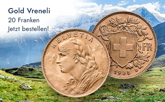 Gold Vreneli 20 Franken - diverse Jahrgänge Grafik des Gold Vreneli 20 Franken - diverse Jahrgänge
