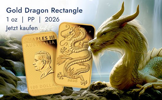 Grafik des Gold Dragon Rectangle 1 oz PP - 2026