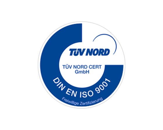 Das Siegel des TÜV NOD zur ISO 9001.