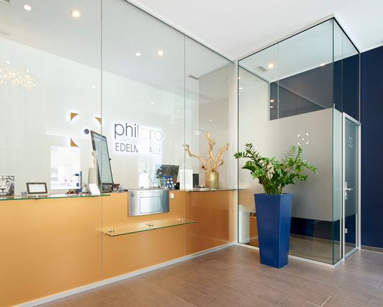 Ein Foto des Schalters in der Filiale in Wien.