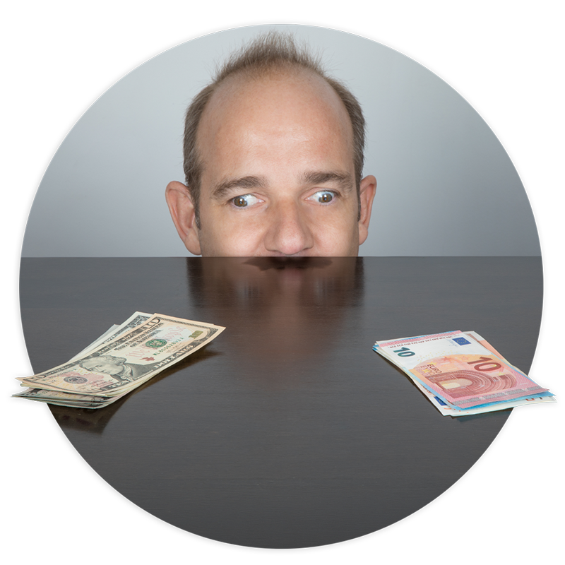Euro und Dollar Der Euro und der Dollar sind zwei verschiedene Bewegungen.