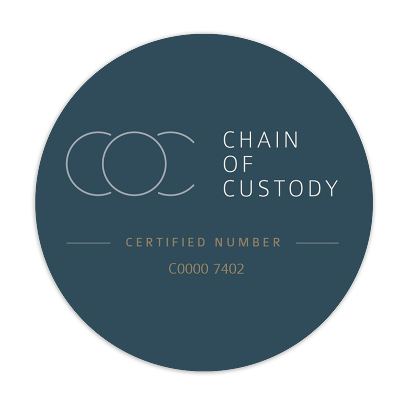 Chain of Custody Zertifikat.