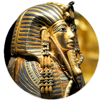 Der goldene Sarg von Tutanchamun.