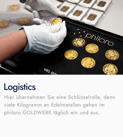 Logistics | philoro AT Hier übernehmen Sie eine Schlüsselrolle, denn viele Kilogramm an Edelmetallen gehen im philoro GOLDWERK täglich ein und aus.
