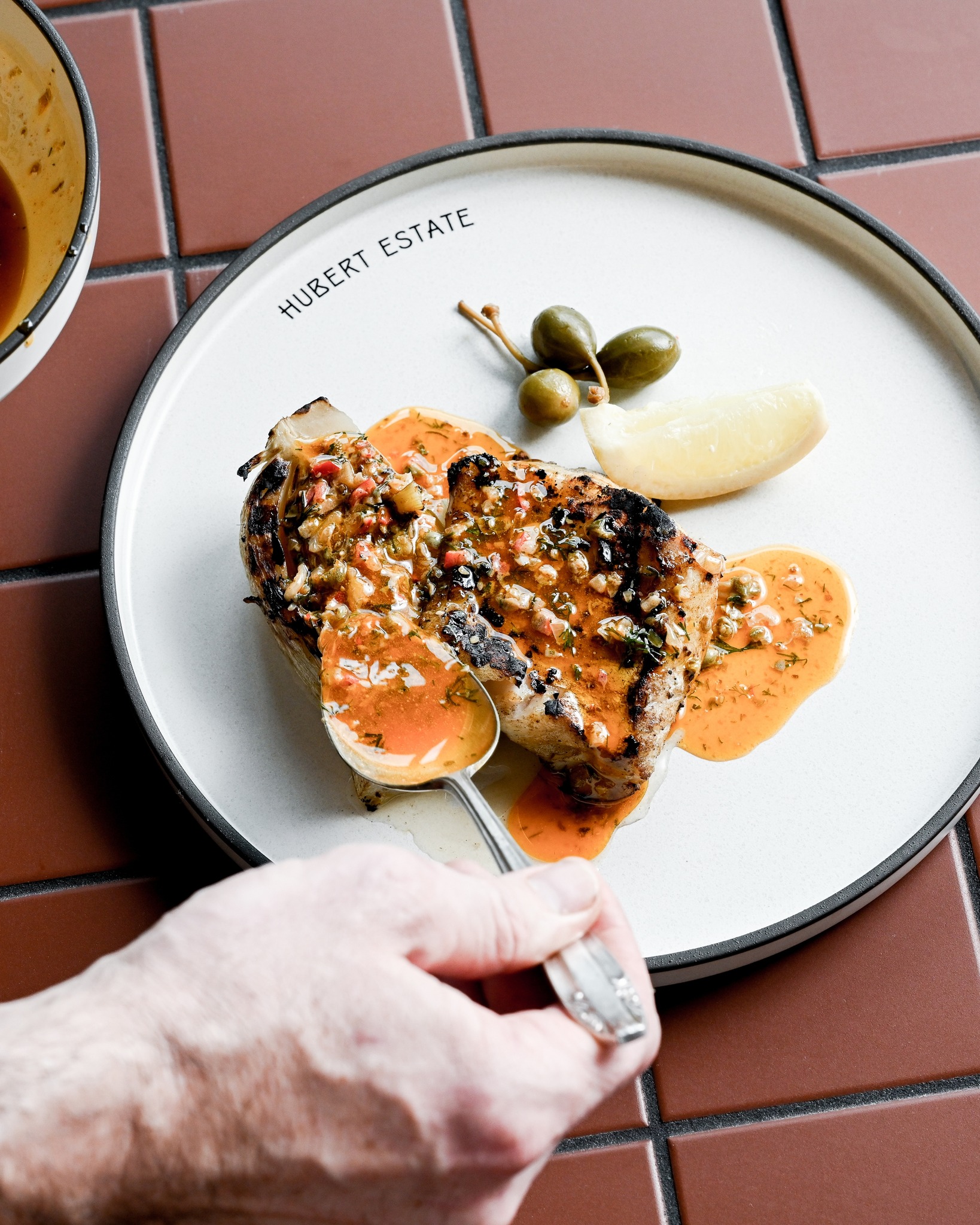 Grilled meal at Quarters restaurant