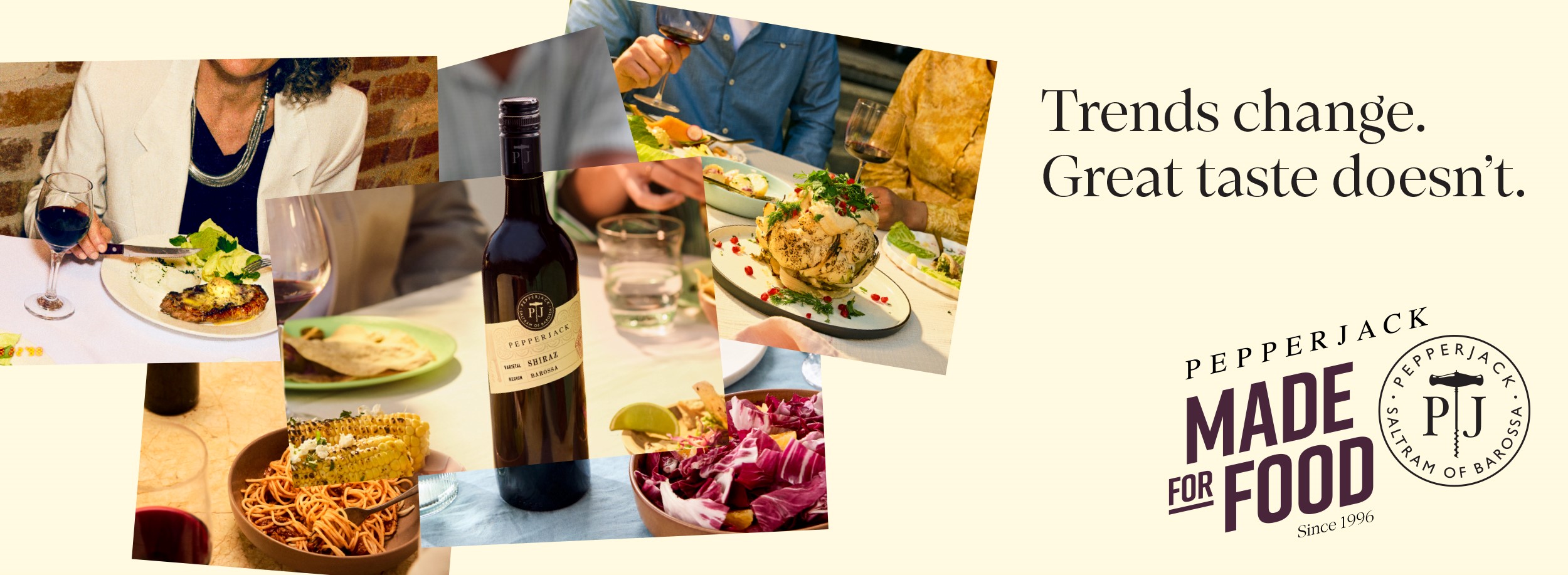 Pepperjack bottle alongside the statement 'Trends change, great taste doesn't'