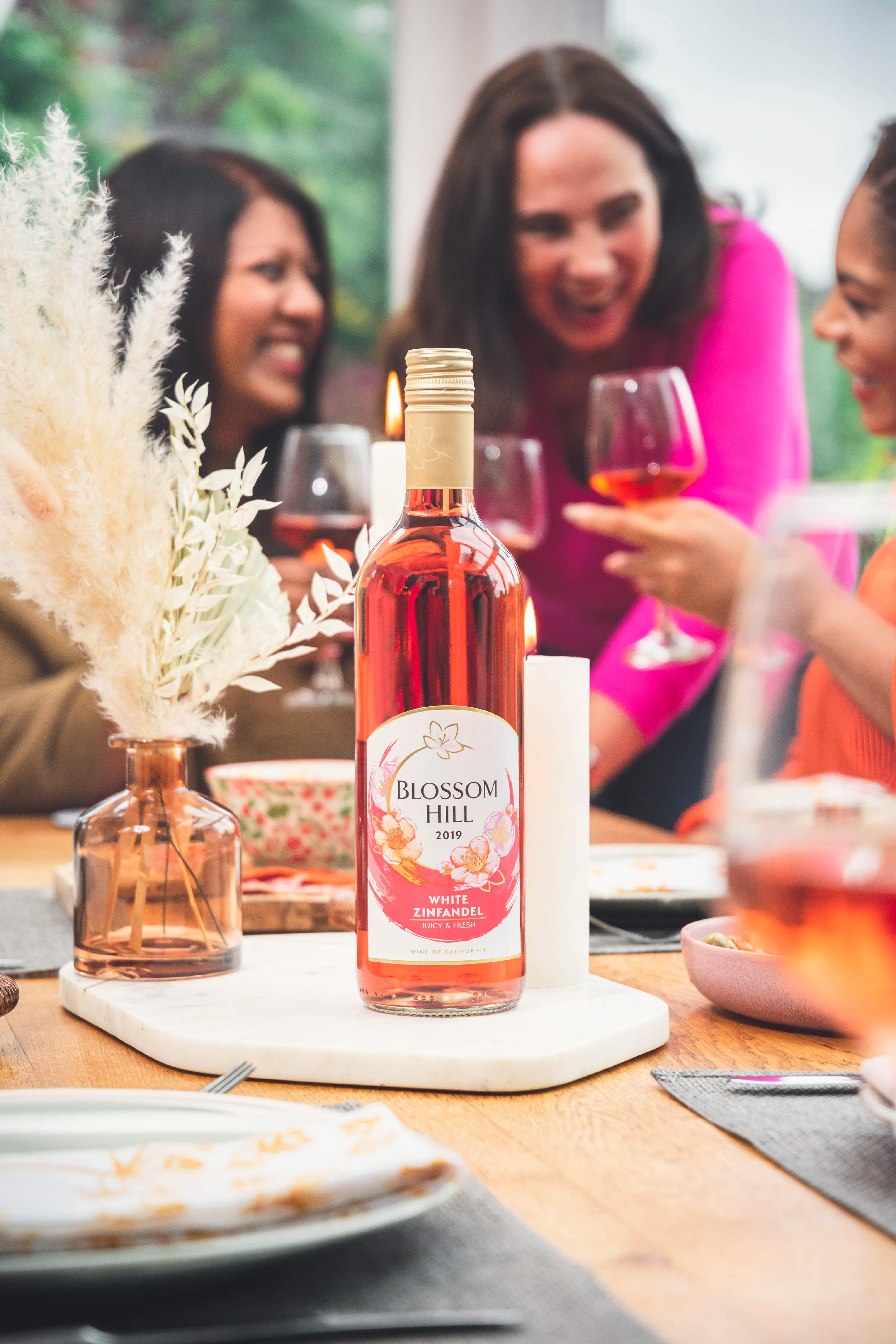 Wine on table
