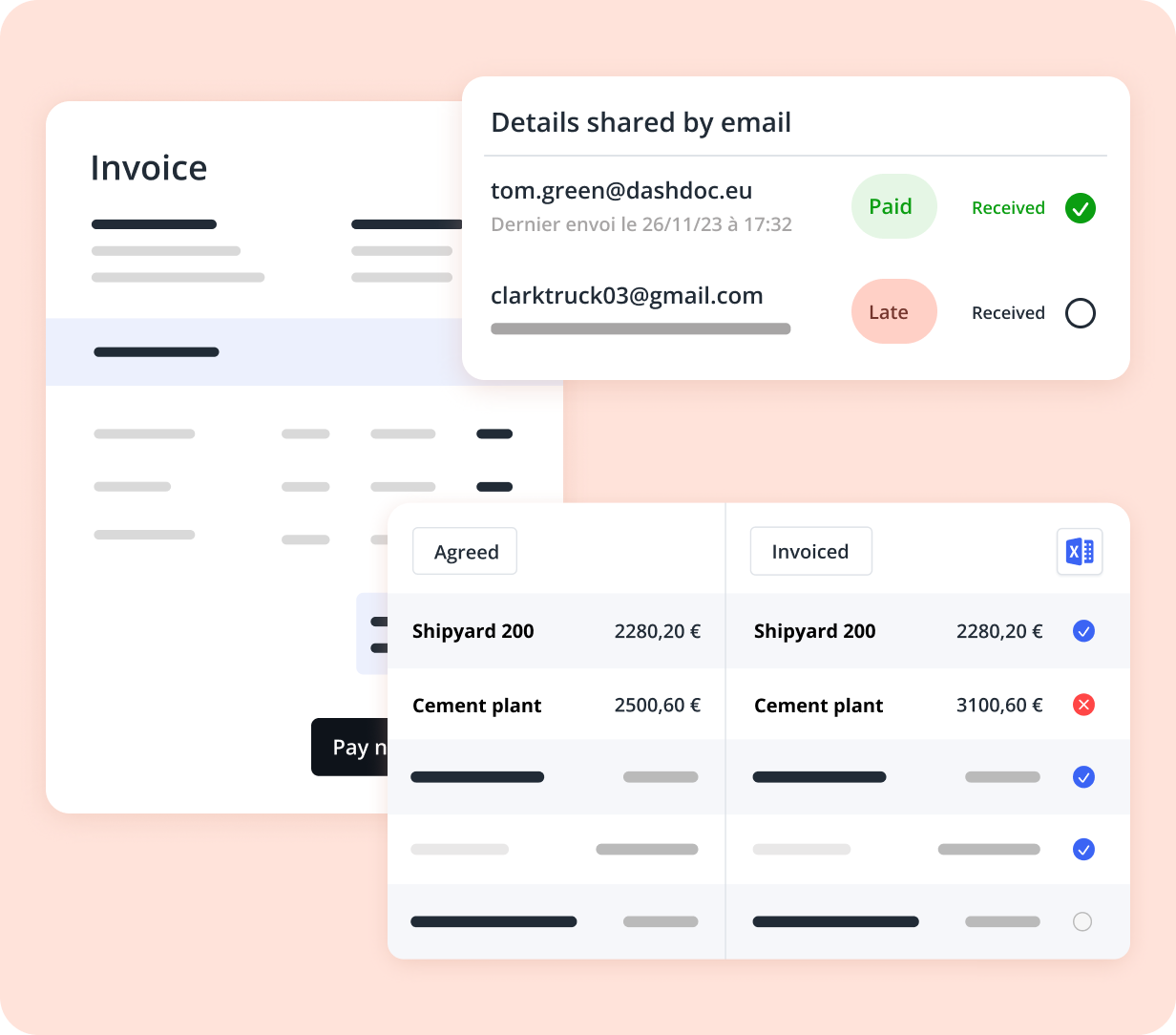 Pre-invoicing - TMS Presentation Page