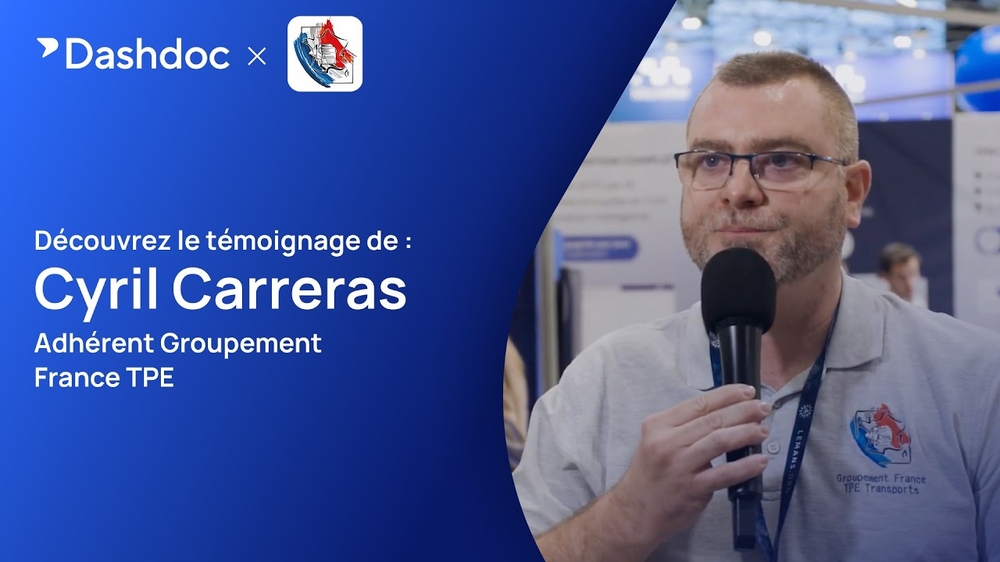 Cyril Carreras, expert Dashdoc, prend la parole sur la manière de digitaliser sa facture dans le secteur du transport.