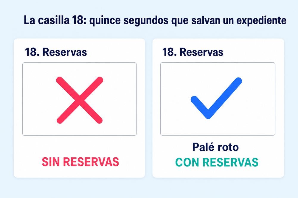 La casilla 18: quince segundos que salvan un expediente