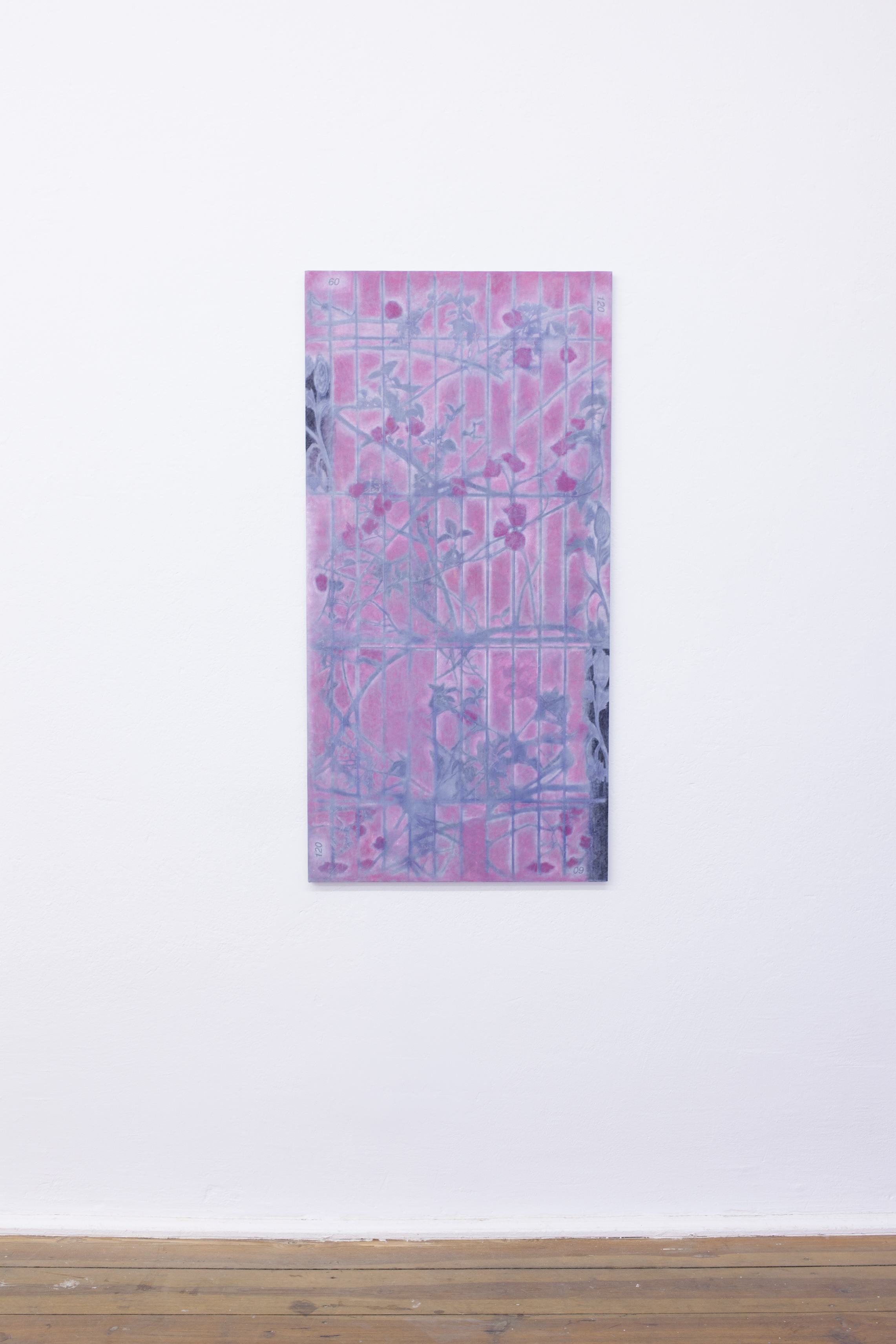 Sylvester Hegner, Untitled, 2016. Oil, watercolour, inkjet print on canvas, 60x120cm