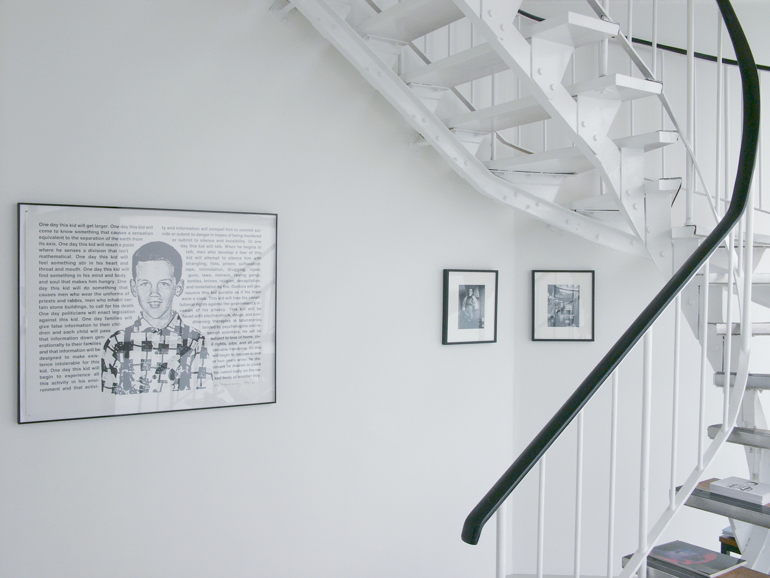 David Wojnarowicz, Untitled (one day this kid) 1990. Photostat, 78cm x 104cm. (In the back: Arthur Rimbaud in New York 1978-79, #2490 (masturbating) and #2486 (at Box office). 