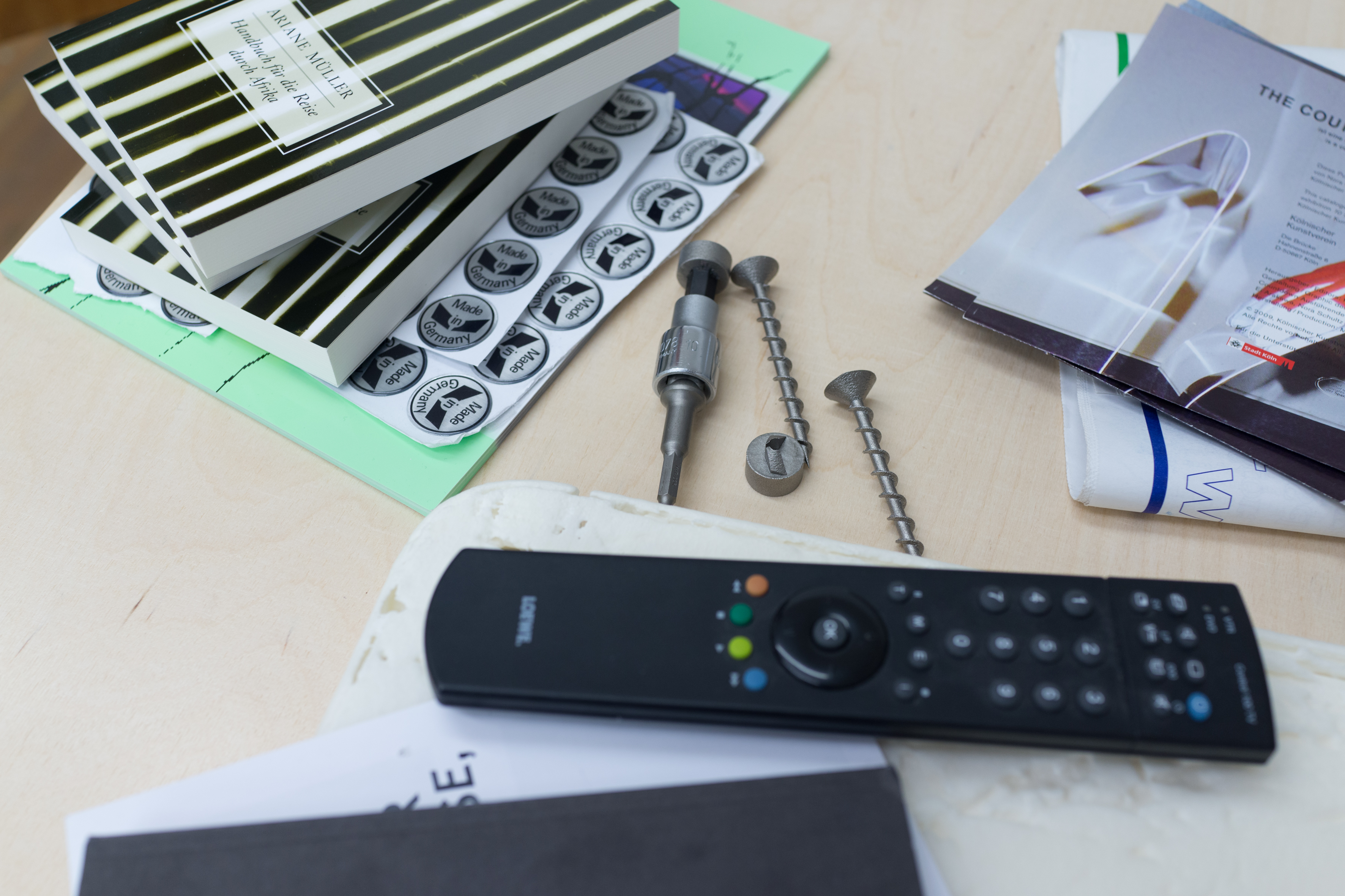 And Life Goes On. Book table, various media. (Photo: Between Bridges)
